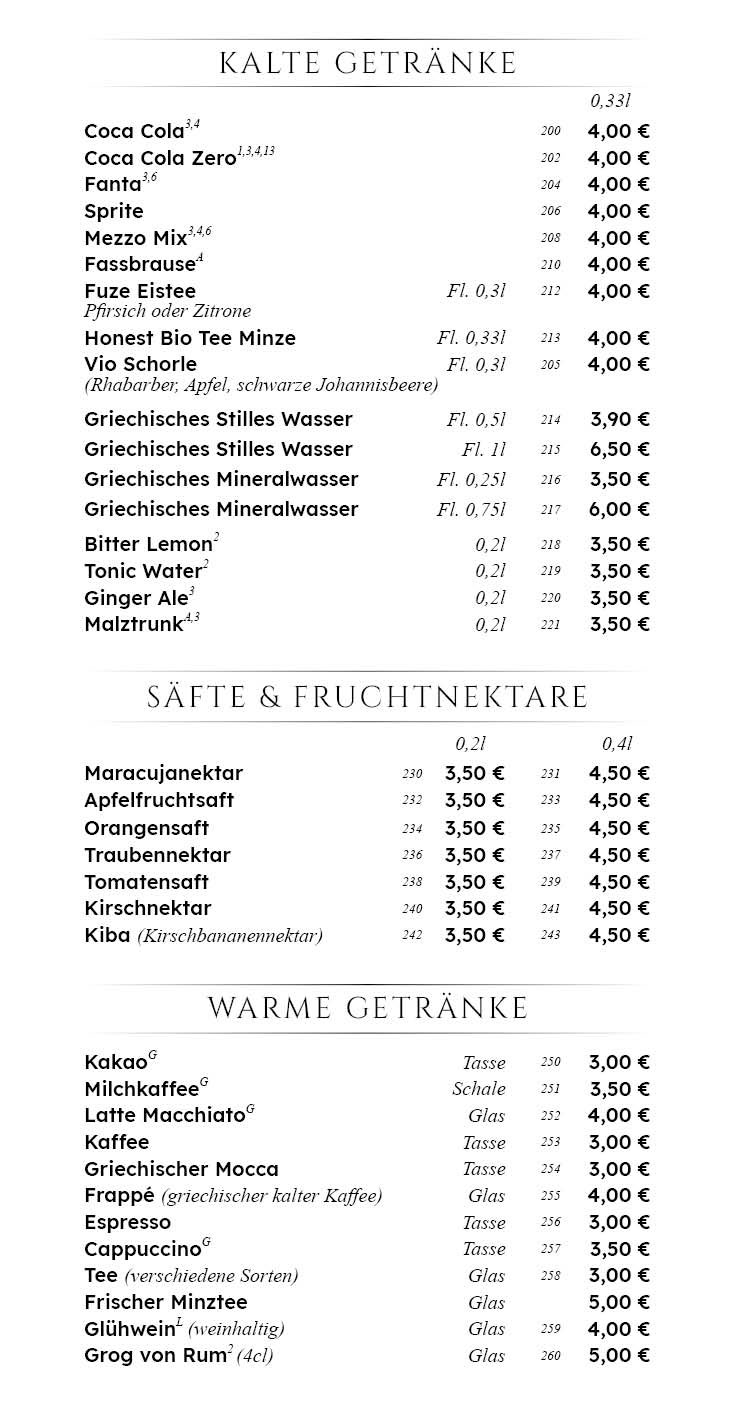 Restaurant Ach Niko Ach Berlin - Charlottenburg Speisekarte 7